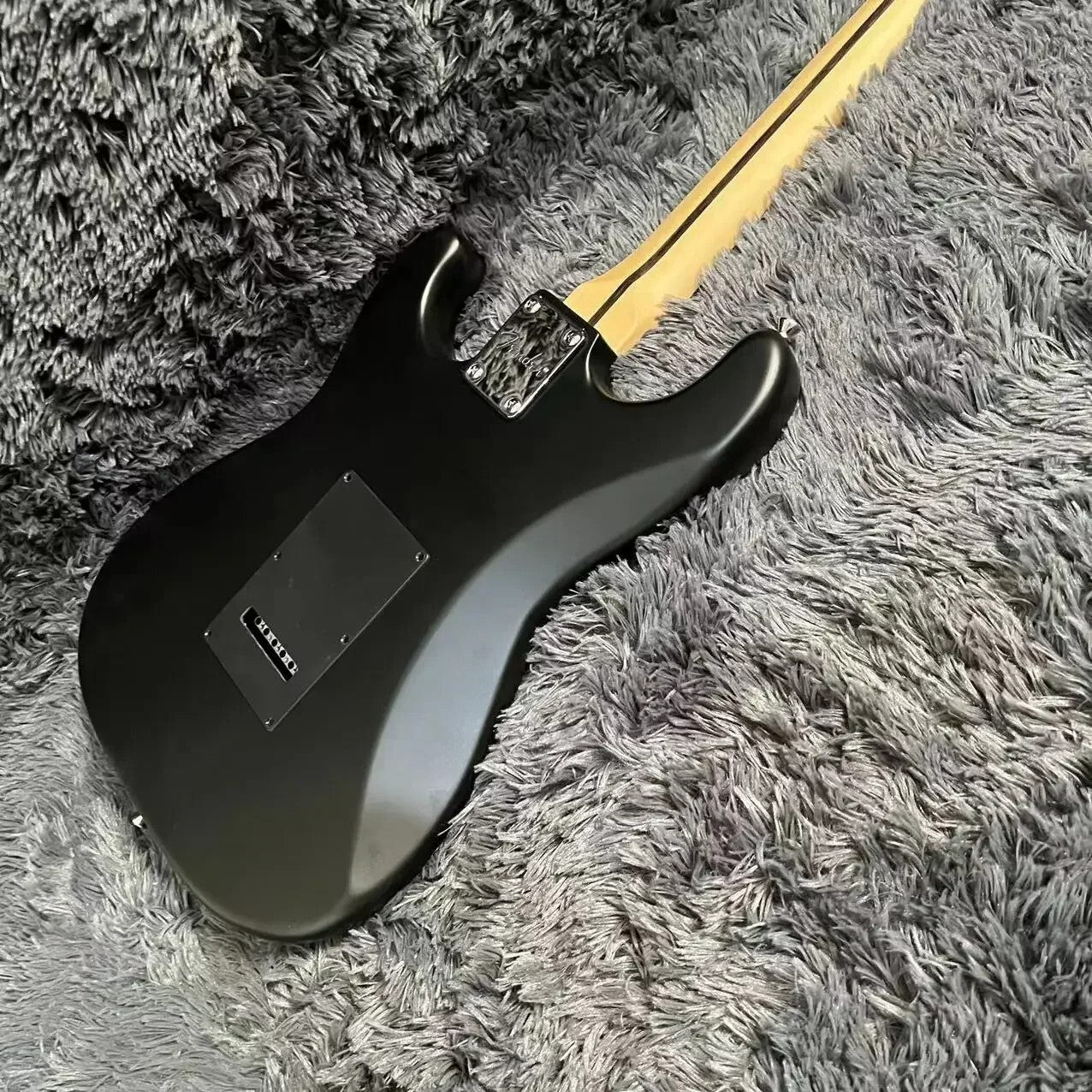 Matte Black Stratocaster Style Guitar