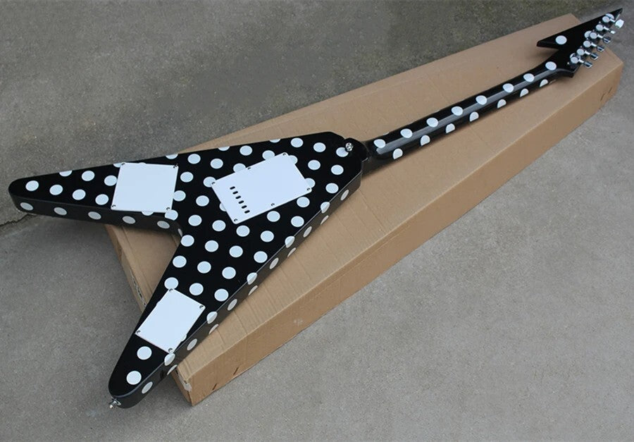 Randy Rhoads Signature Polka Dot V Style Guitar - w/ Floating bridge