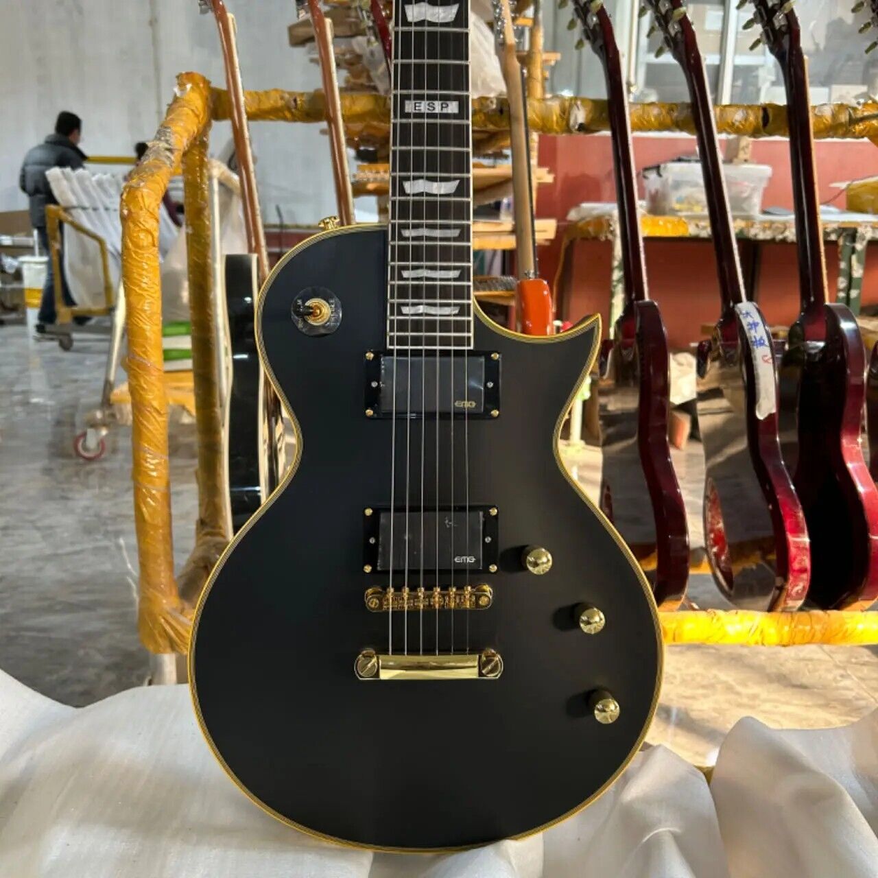 Matte Black ESP Style Guitar
