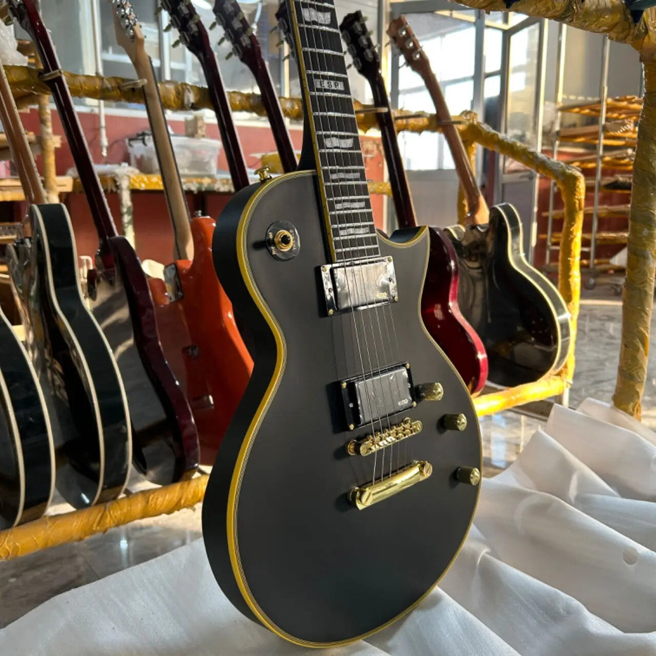 Matte Black ESP Style Guitar