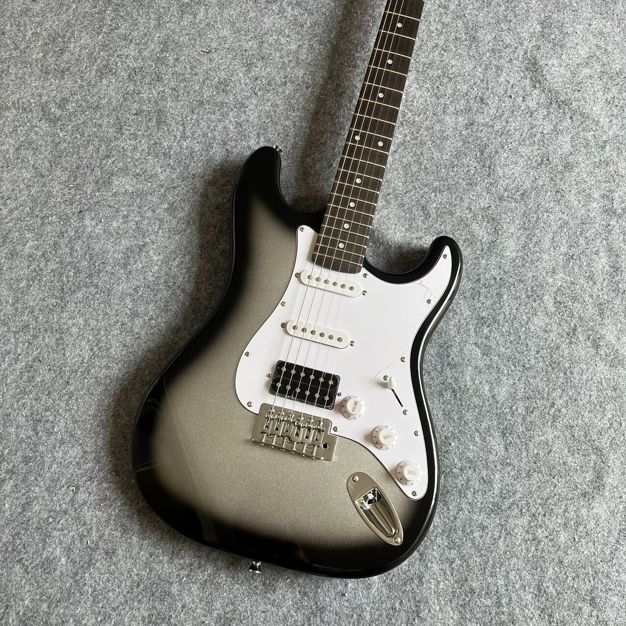 Metallic Gray Stratocaster Style Guitar