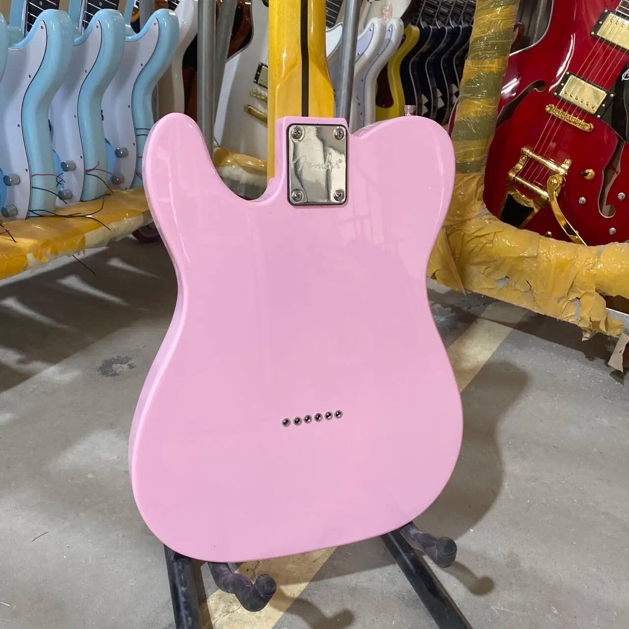 Pink Telecaster Style Electric Guitar - Maple Fretboard