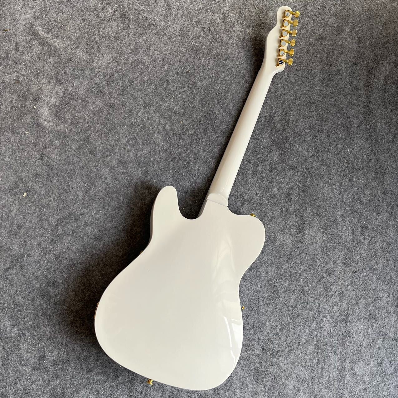 White Vintage Telecaster Style Electric Guitar