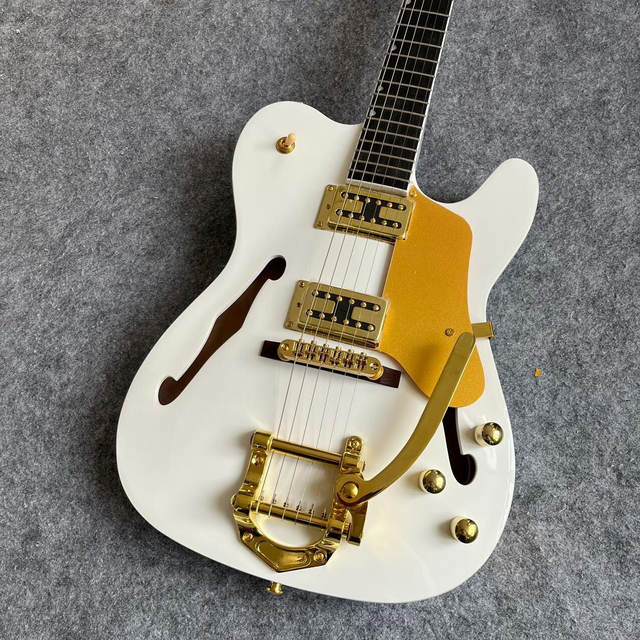 White Vintage Telecaster Style Electric Guitar