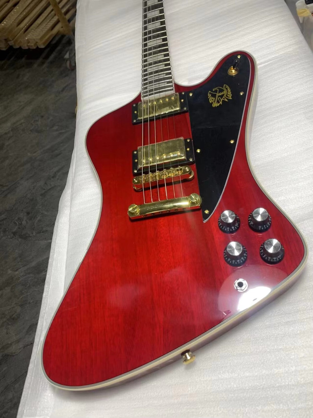 Red Gibson Firebird Style Guitar