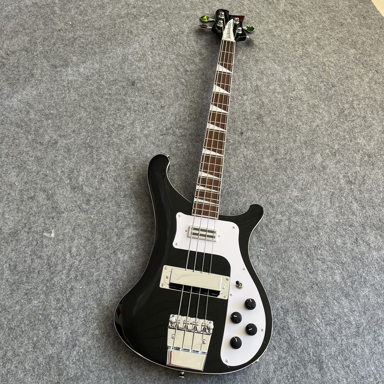 Black Rickenbacker 4003 Style Bass Guitar