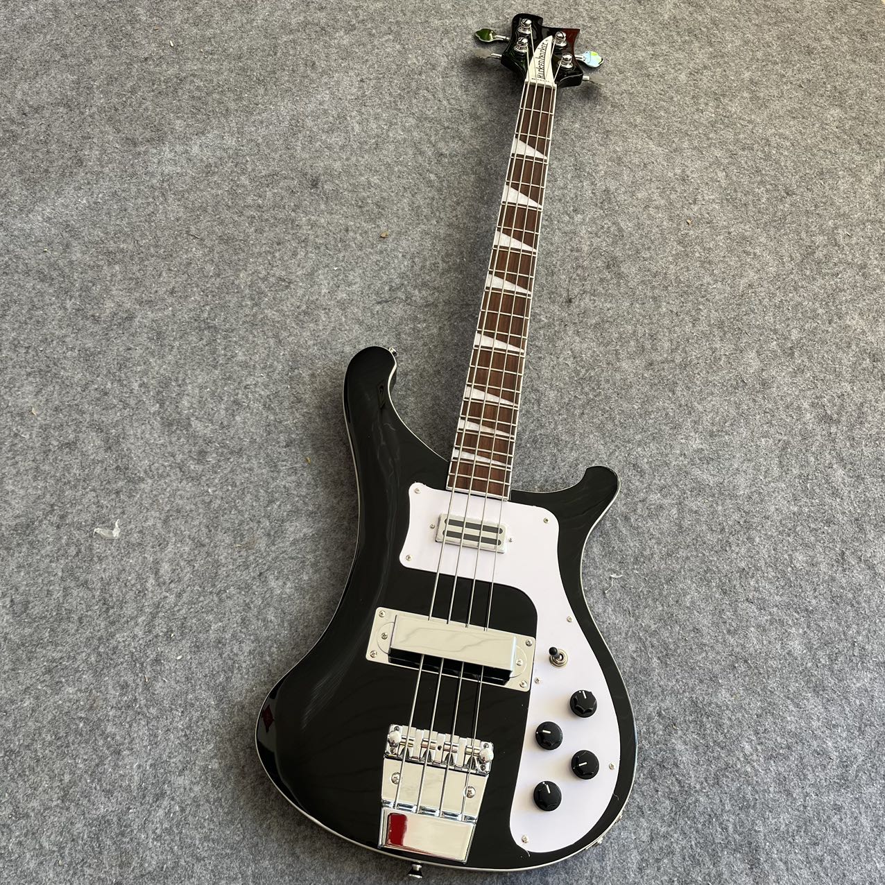 Black Rickenbacker 4003 Style Bass Guitar
