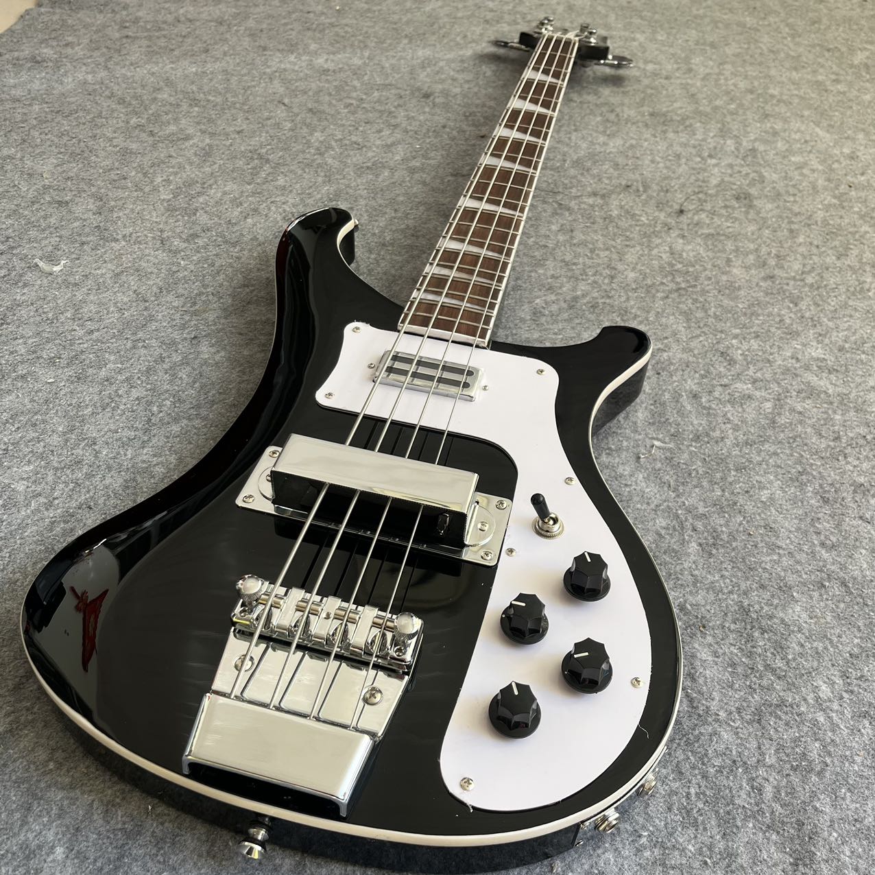 Black Rickenbacker 4003 Style Bass Guitar