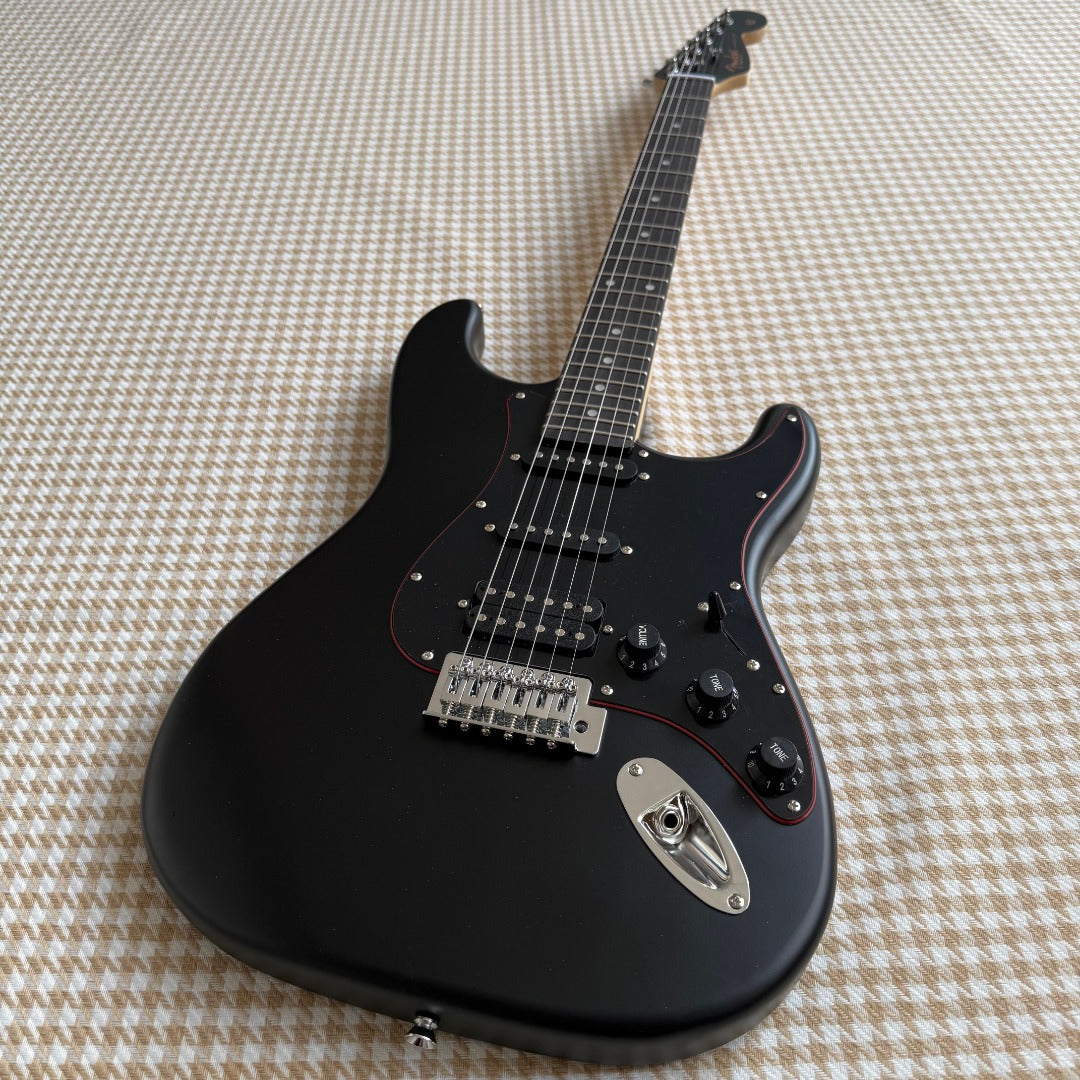 Matte Black Stratocaster Style Guitar