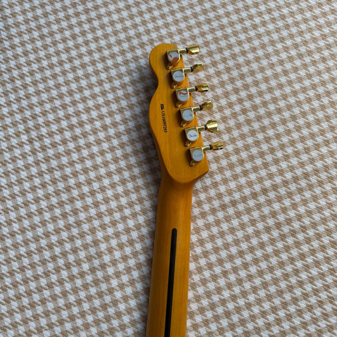 Matte Black & Gold Fender Telecaster Guitar