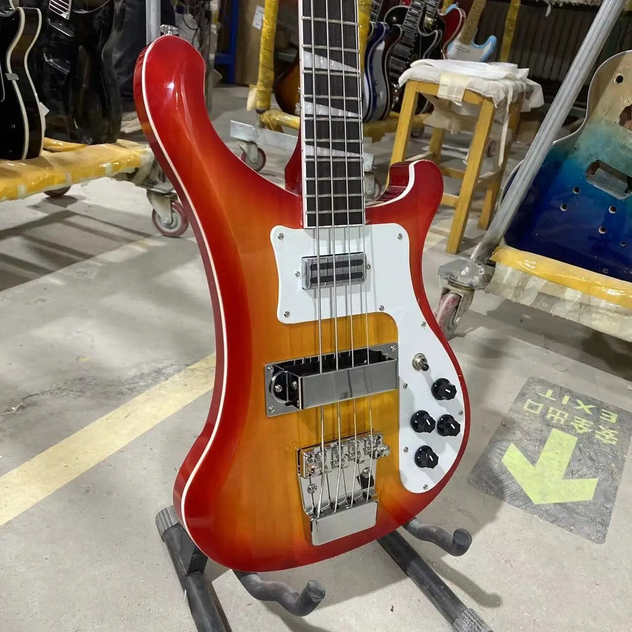 Orangeburst Rickenbacker 4003 Style Bass