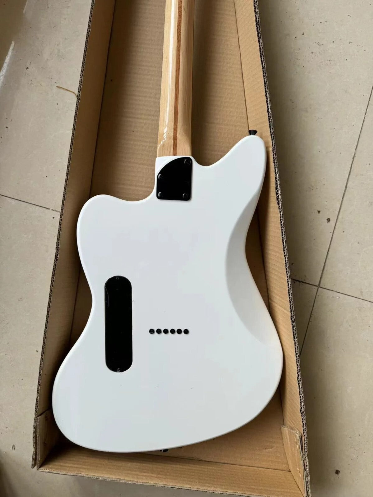 White Jazzmaster Style Guitar