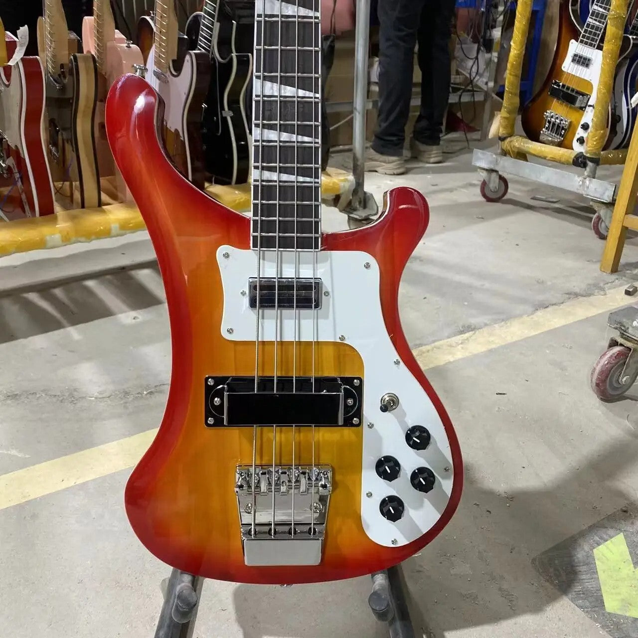Orangeburst Rickenbacker 4003 Style Bass