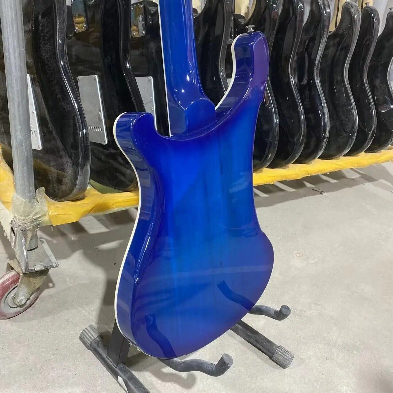Blue Rickenbacker 4003 Style Bass Guitar