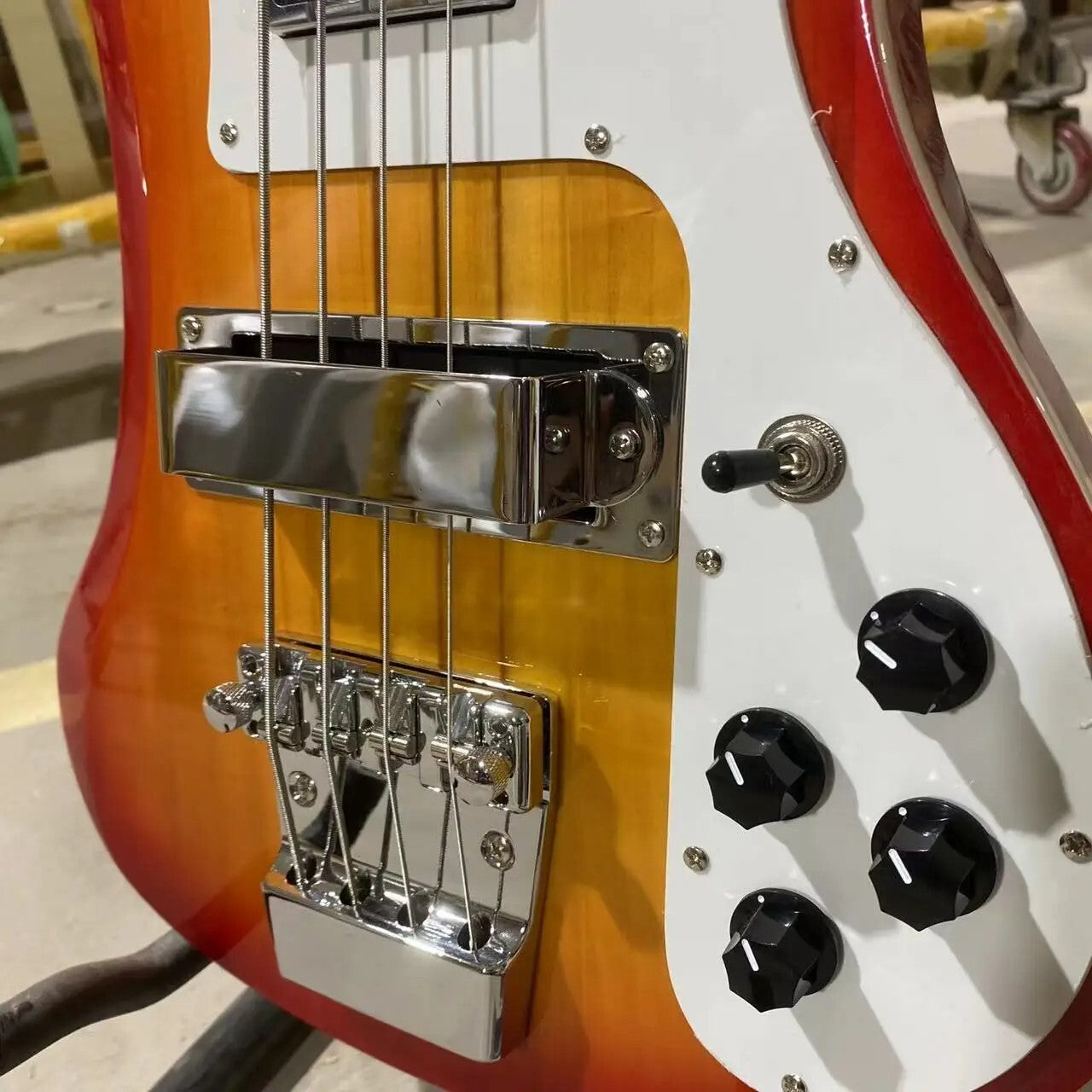 Orangeburst Rickenbacker 4003 Style Bass
