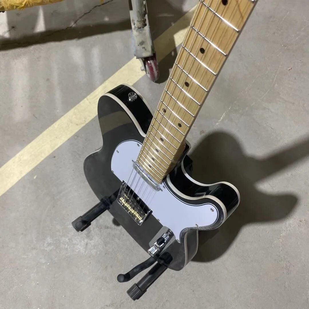 Black Telecaster Style Guitar - 6 String - Maple Fretboard