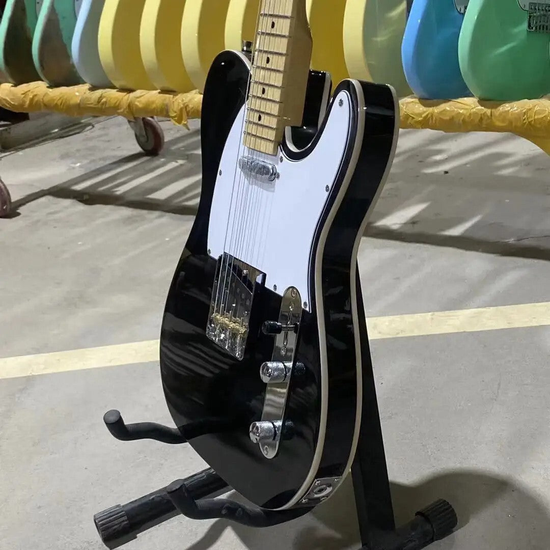 Black Telecaster Style Guitar - 6 String - Maple Fretboard