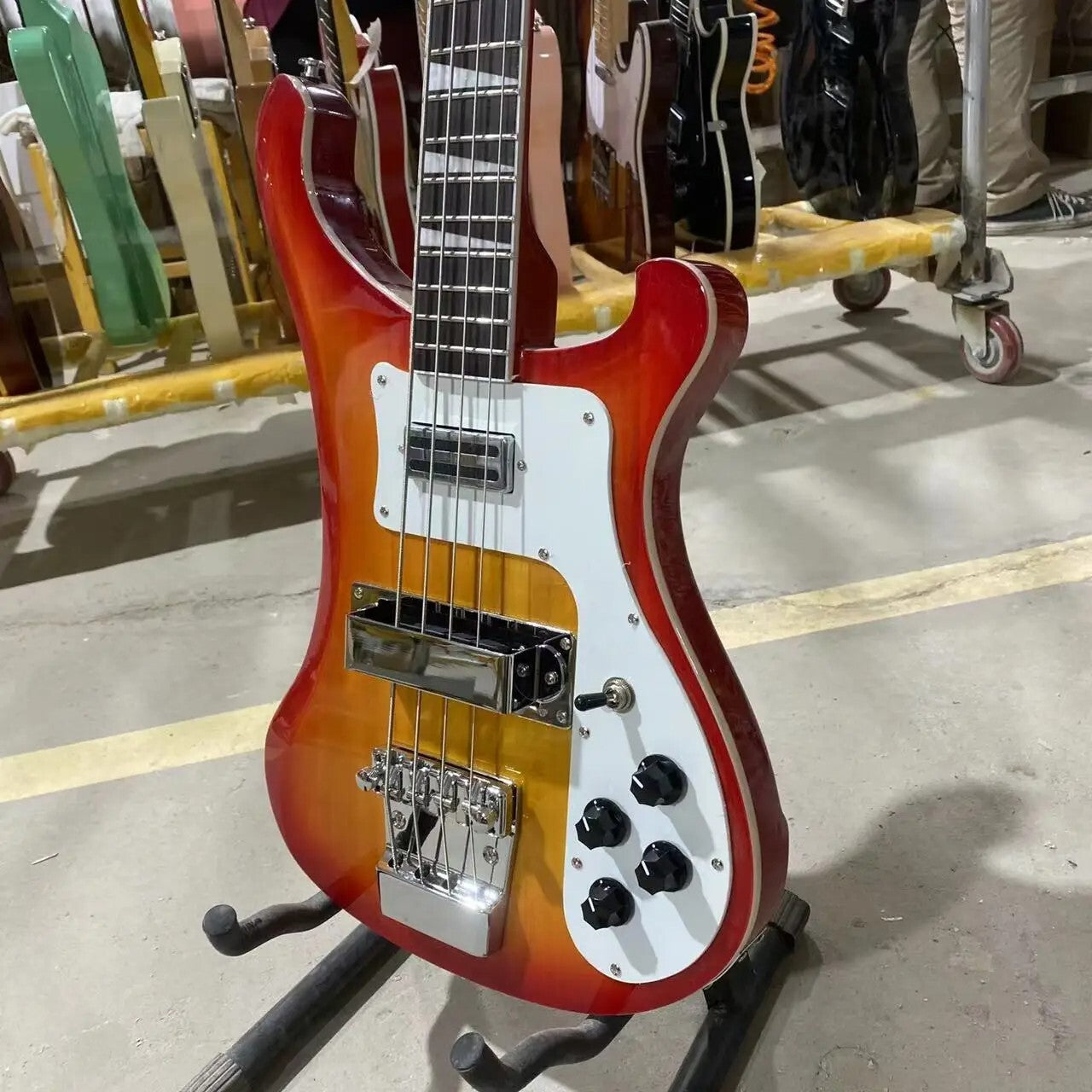 Orangeburst Rickenbacker 4003 Style Bass