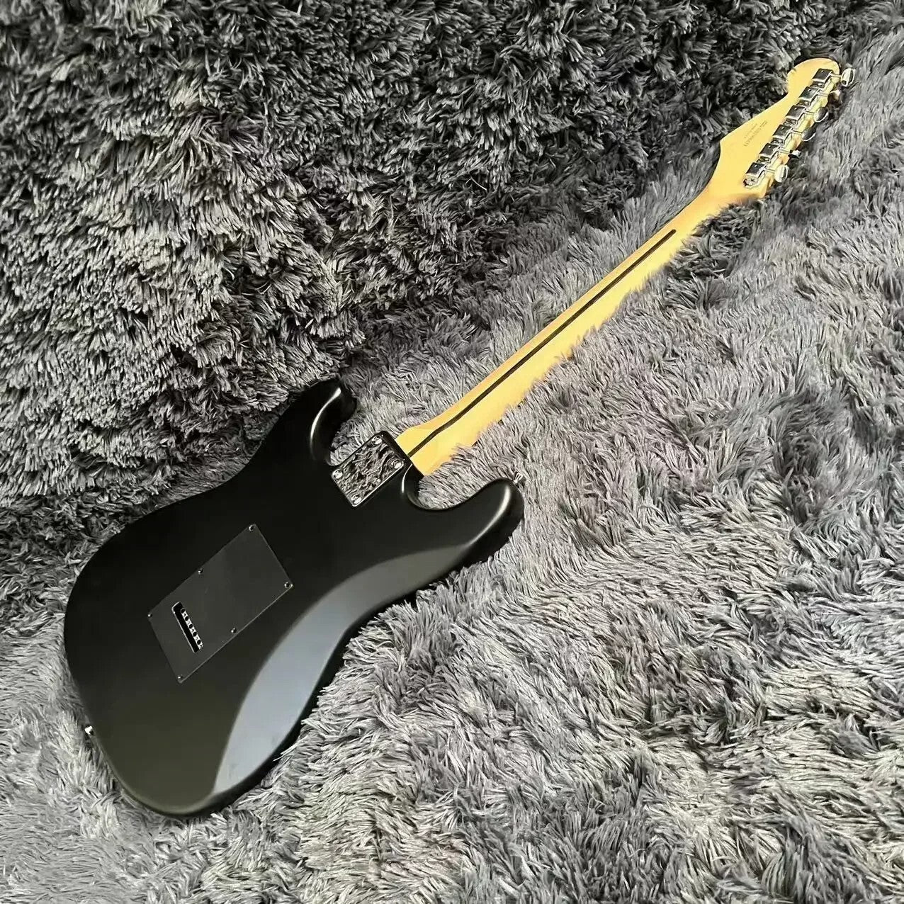 Matte Black Stratocaster Style Guitar