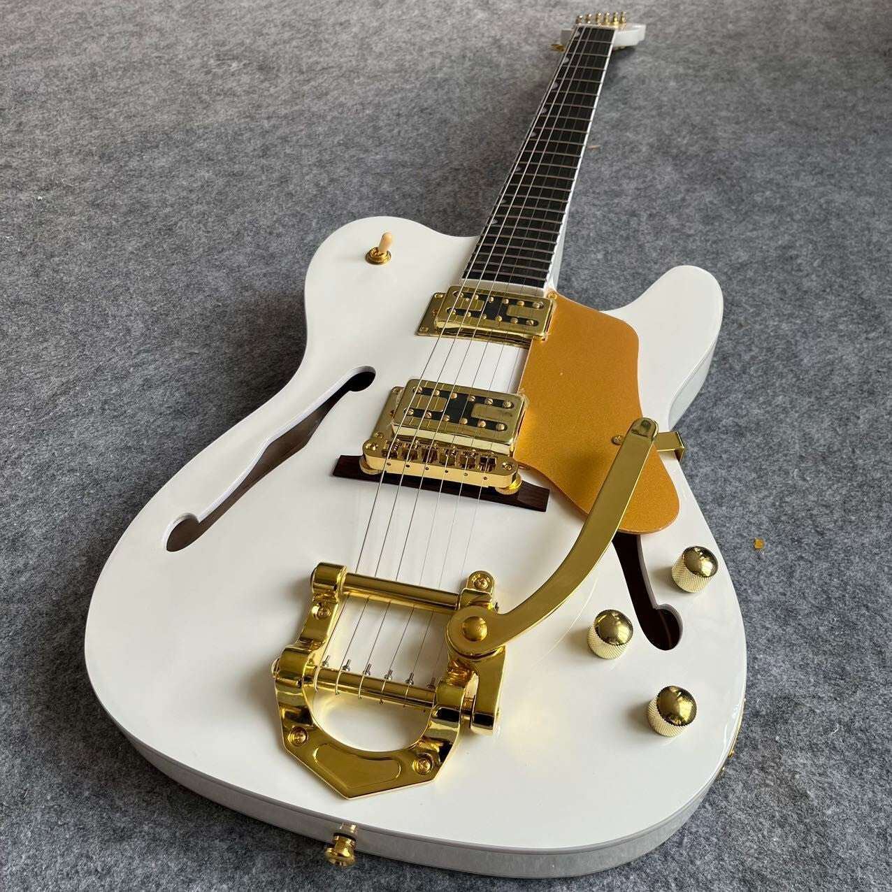 White Vintage Telecaster Style Electric Guitar
