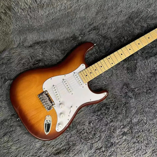 Vintage Sunburst Stratocaster Style Guitar - Maple Fretboard