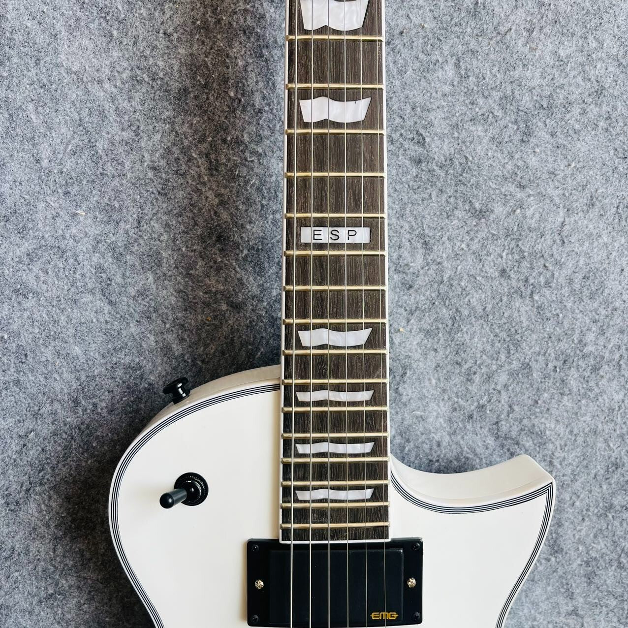 White ESP Eclipse Style Guitar
