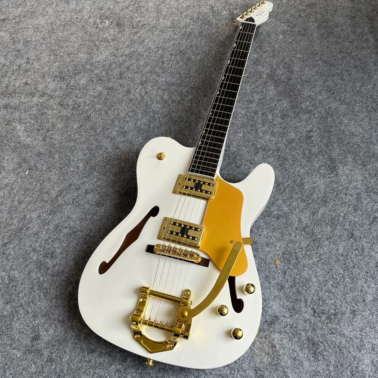 White Vintage Telecaster Style Electric Guitar