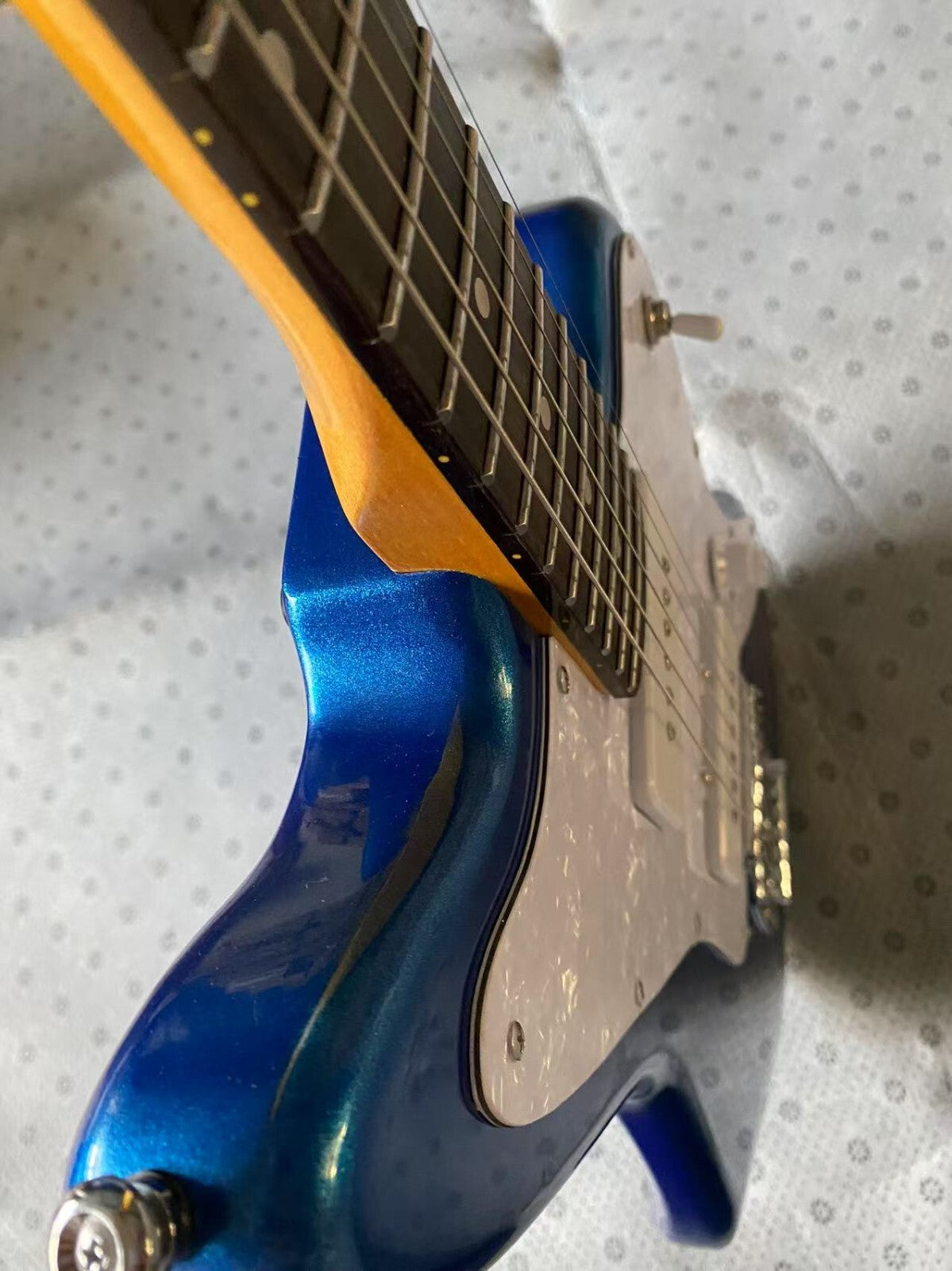 Blue Jazzmaster Style Guitar