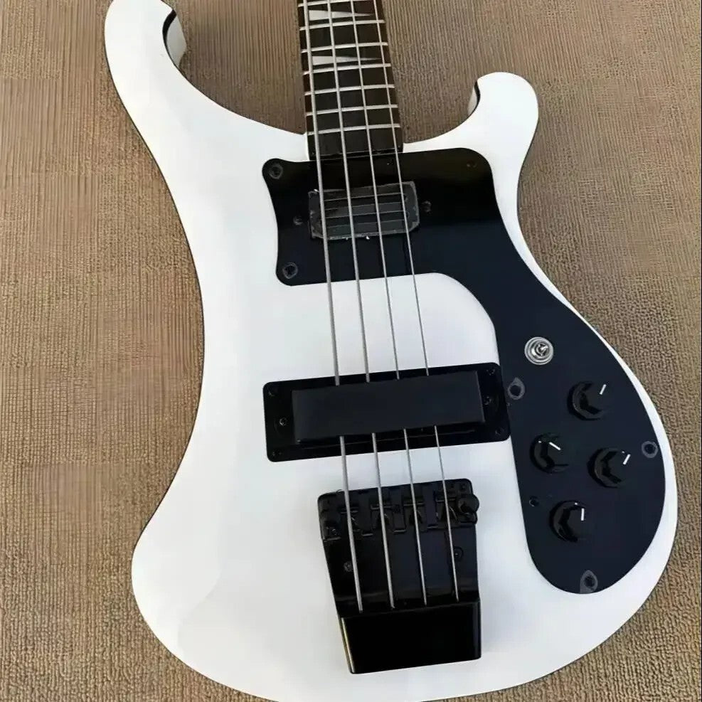 White Rickenbacker 4003 Style Bass