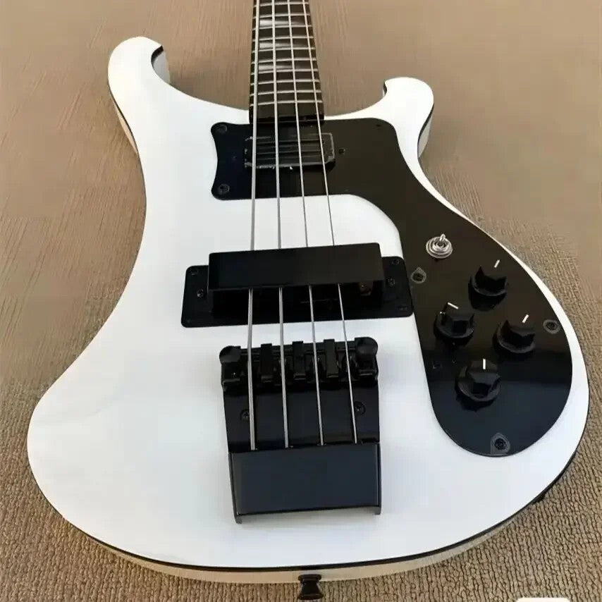 White Rickenbacker 4003 Style Bass