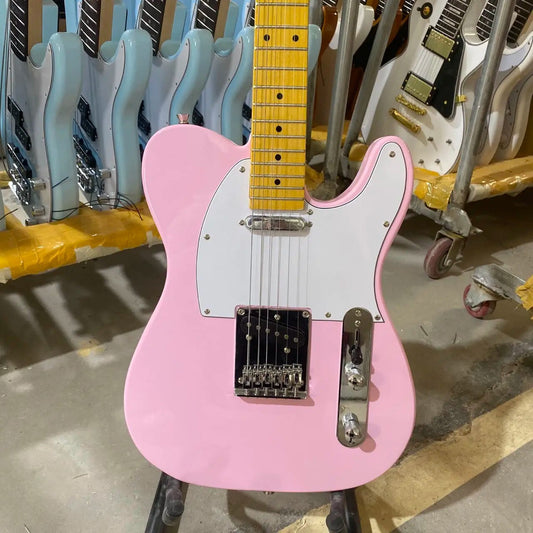 Pink Telecaster Style Electric Guitar - Maple Fretboard
