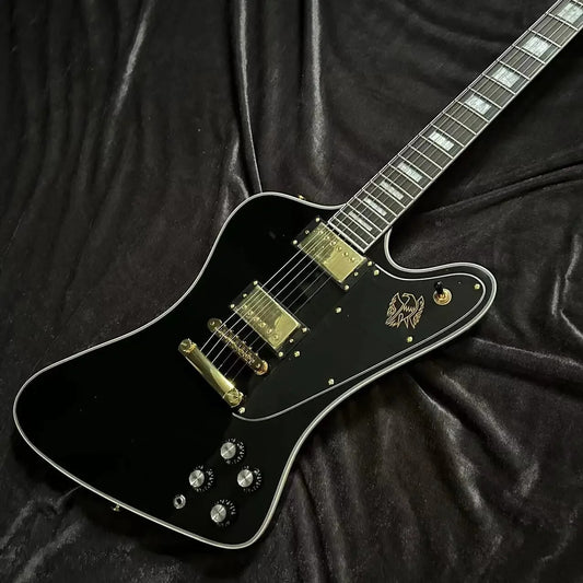 Black Gibson Firebird Style Guitar