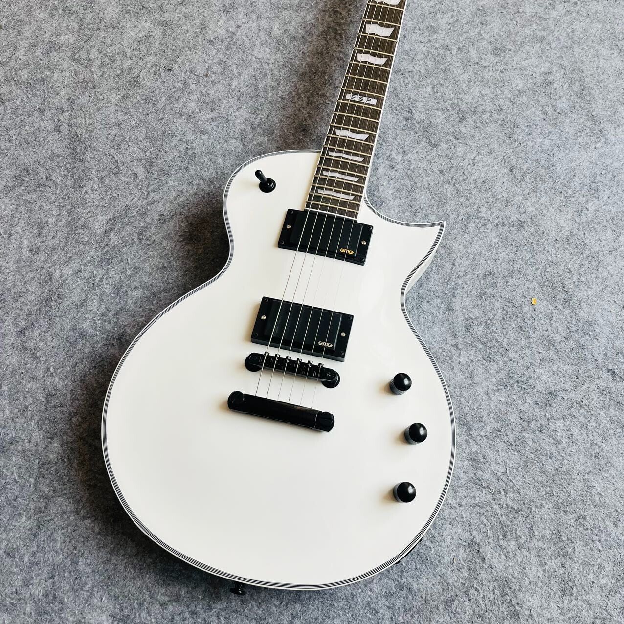 White ESP Eclipse Style Guitar