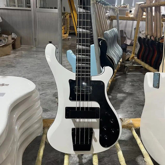 White Rickenbacker 4003 Style Bass