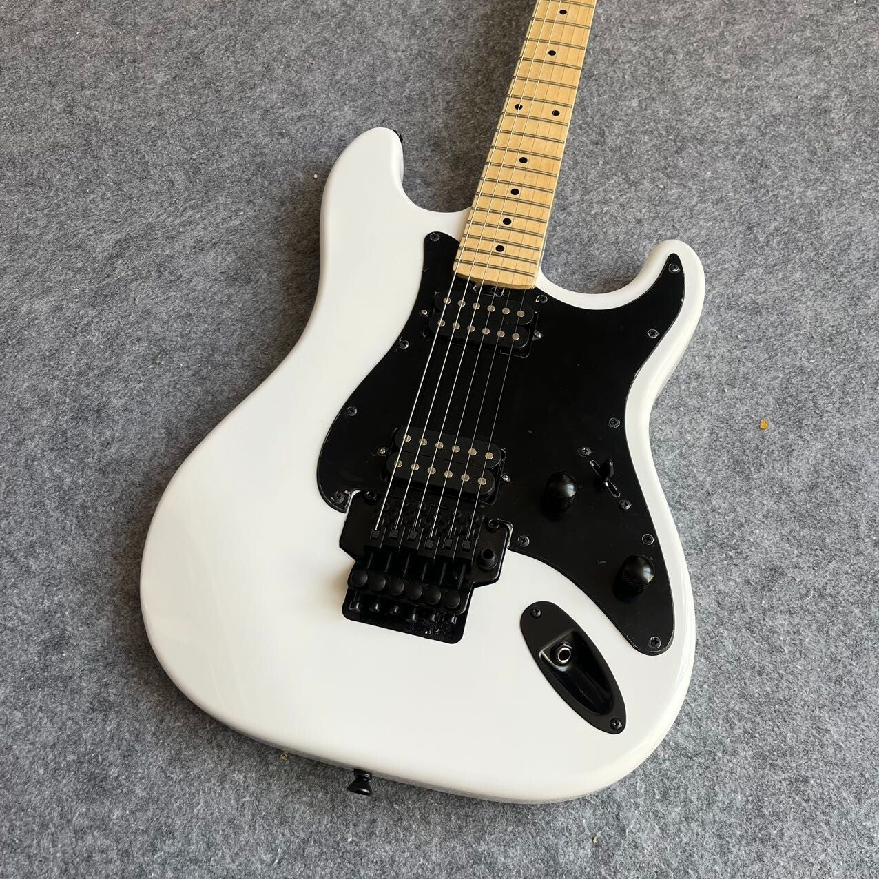 White Pro-Mod So-Cal Charvel Stratocaster Style Guitar