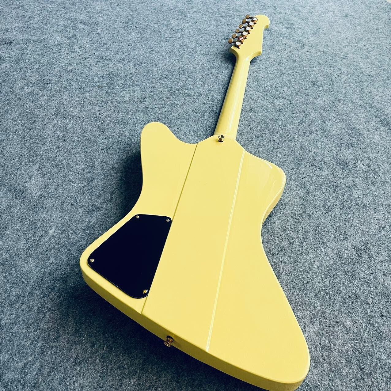 Yellow Firebird Style Guitar