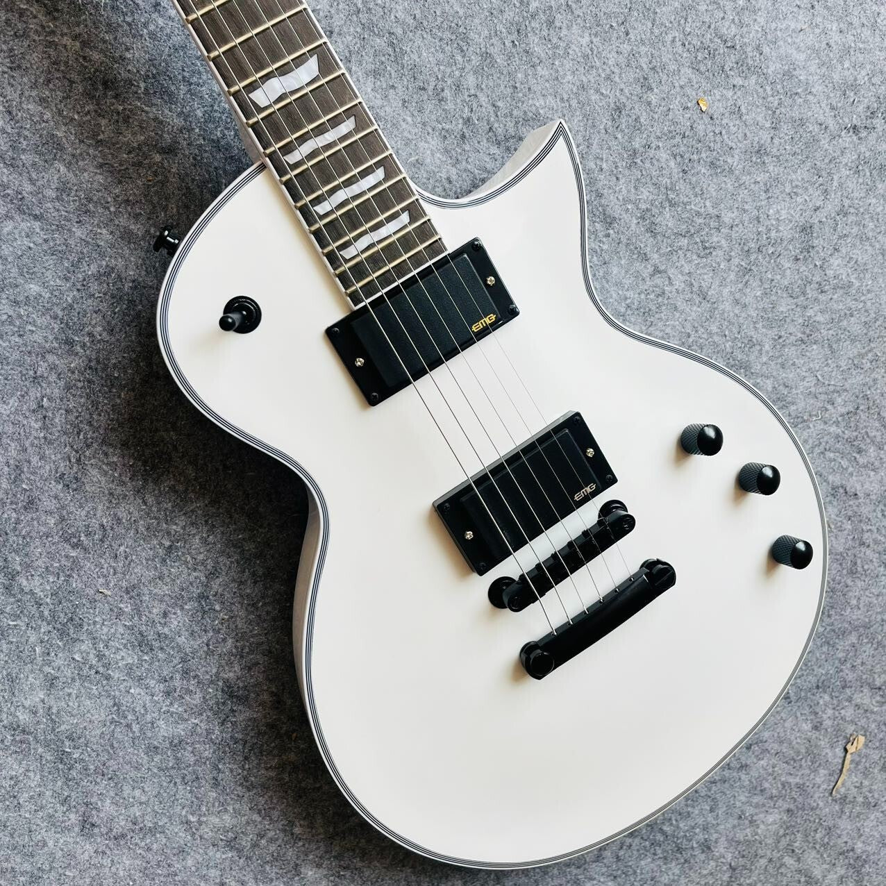 White ESP Eclipse Style Guitar