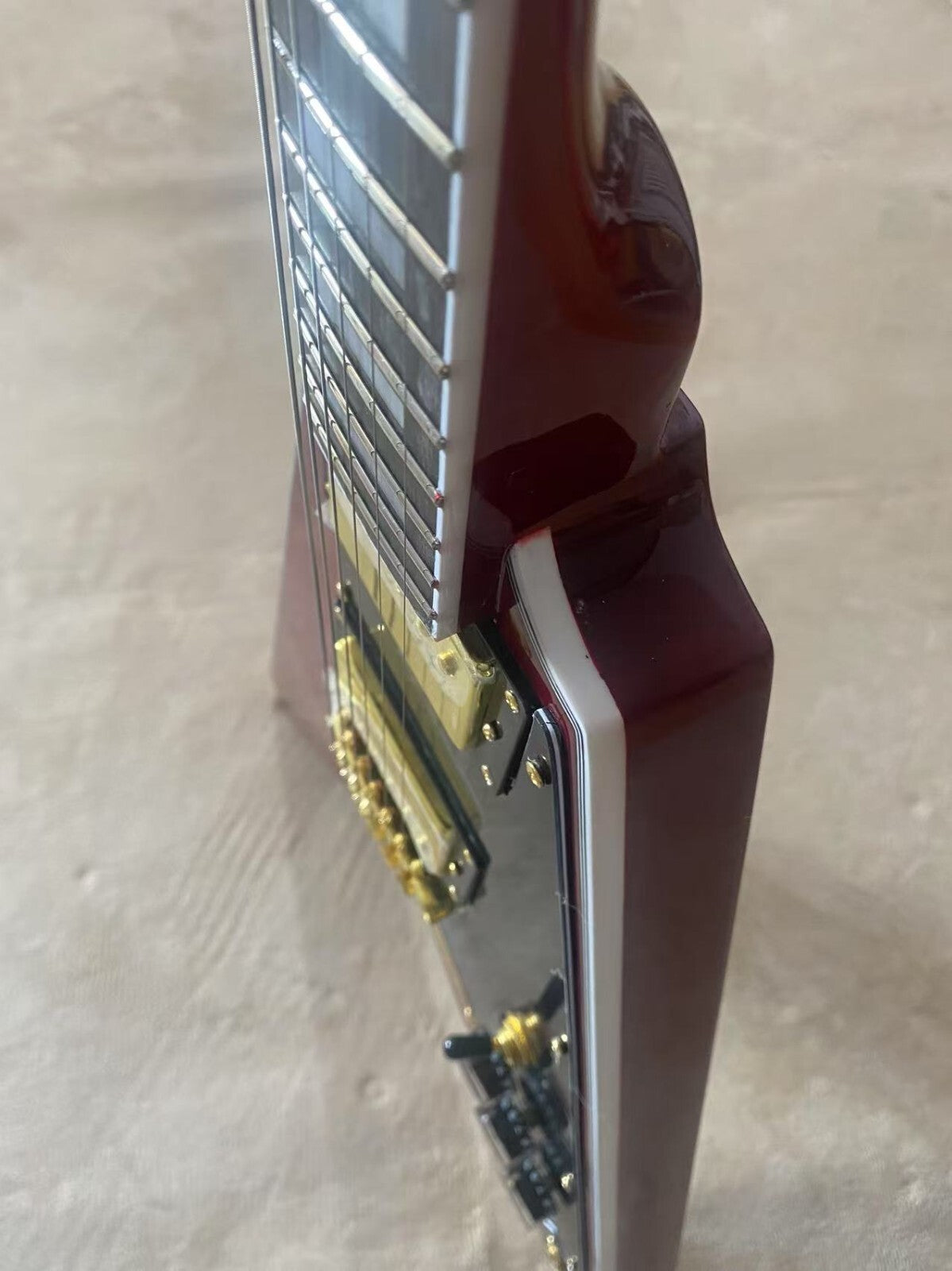 Red Gibson Flying V Style Guitar