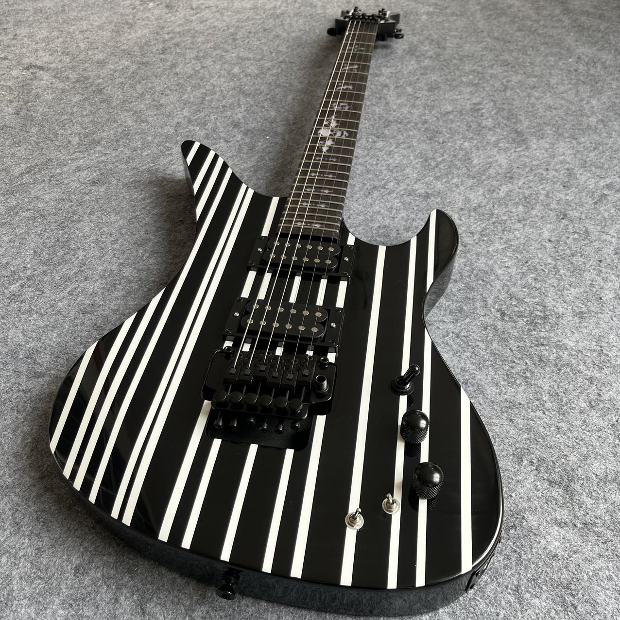 Black Pinstripe Synyster Gates Signature Style Guitar