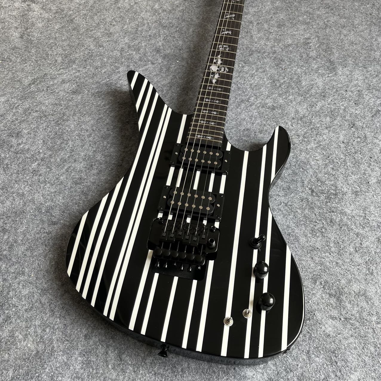Black Pinstripe Synyster Gates Signature Style Guitar