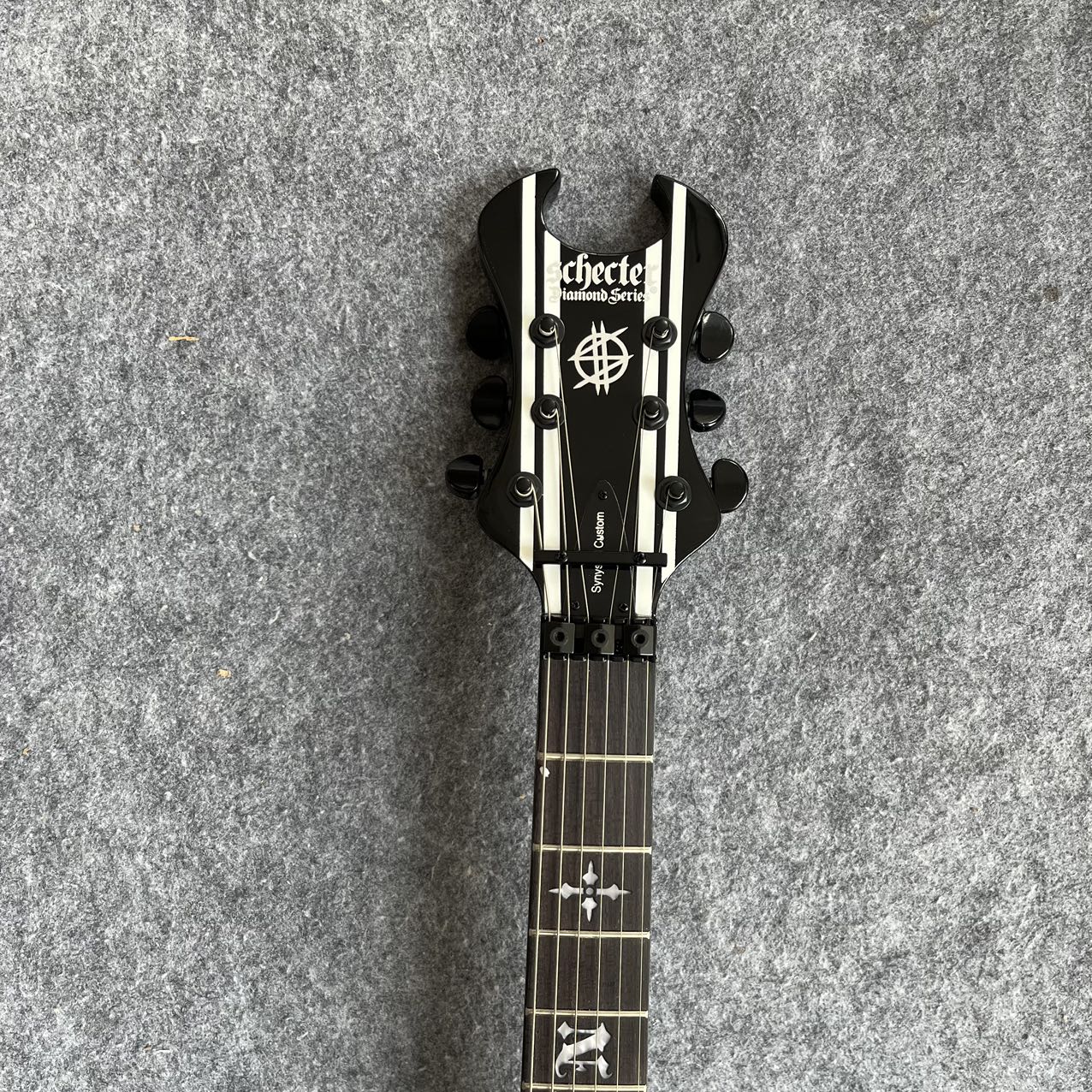 Black Pinstripe Synyster Gates Signature Style Guitar
