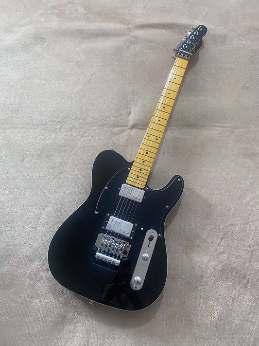 Matte Black Telecaster Style Guitar - Locking Bridge