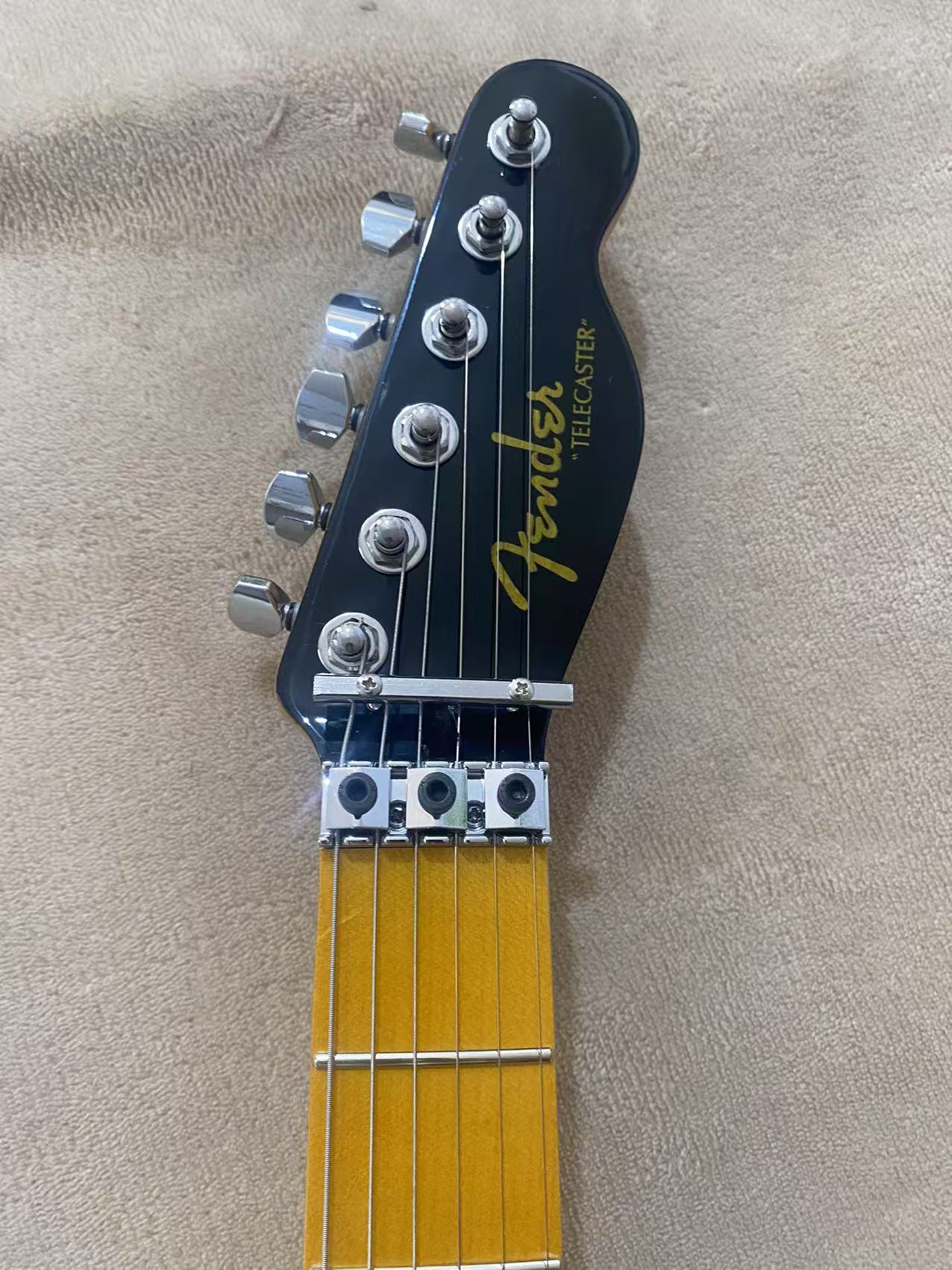Matte Black Telecaster Style Guitar - Locking Bridge