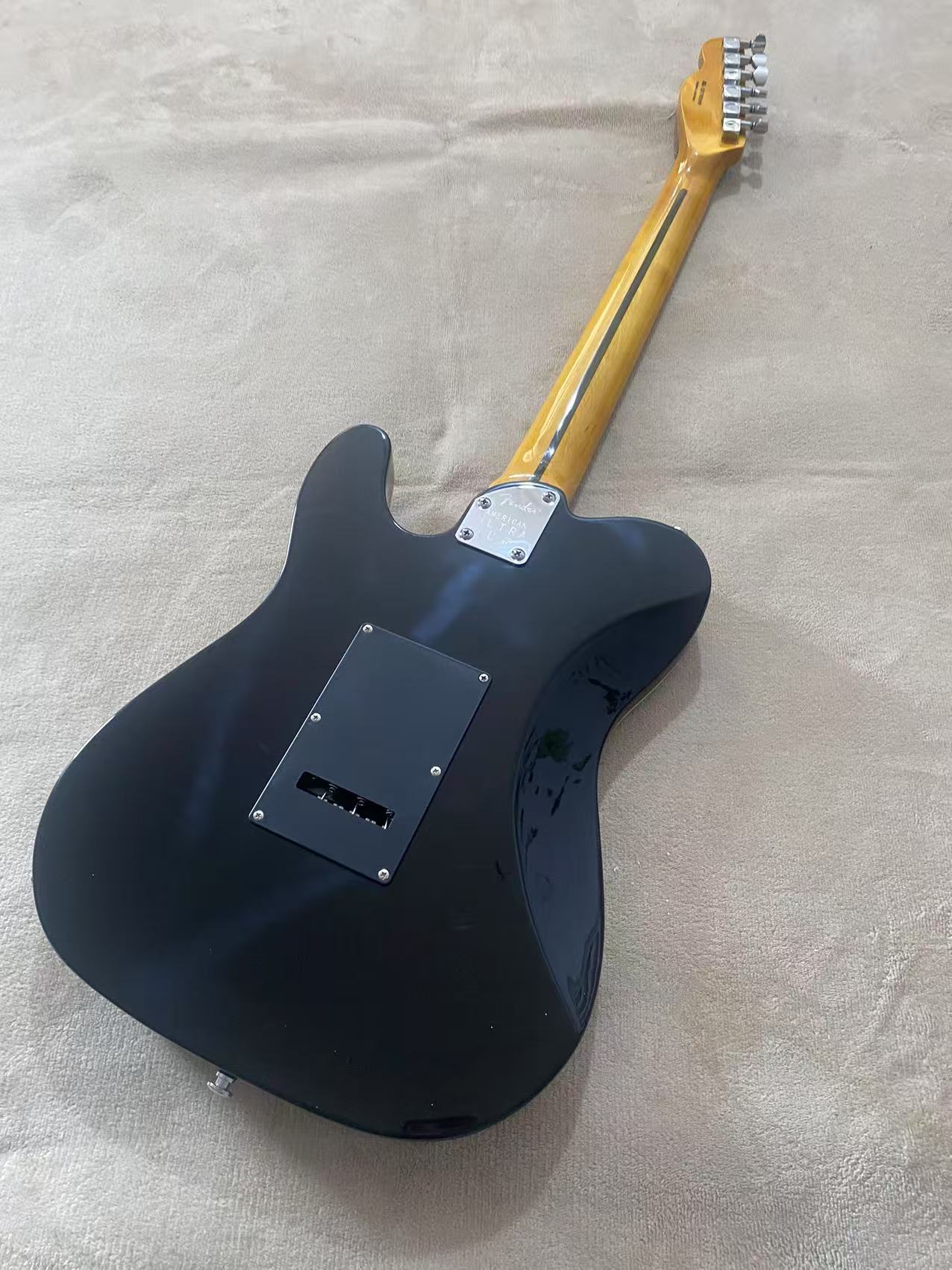 Matte Black Telecaster Style Guitar - Locking Bridge