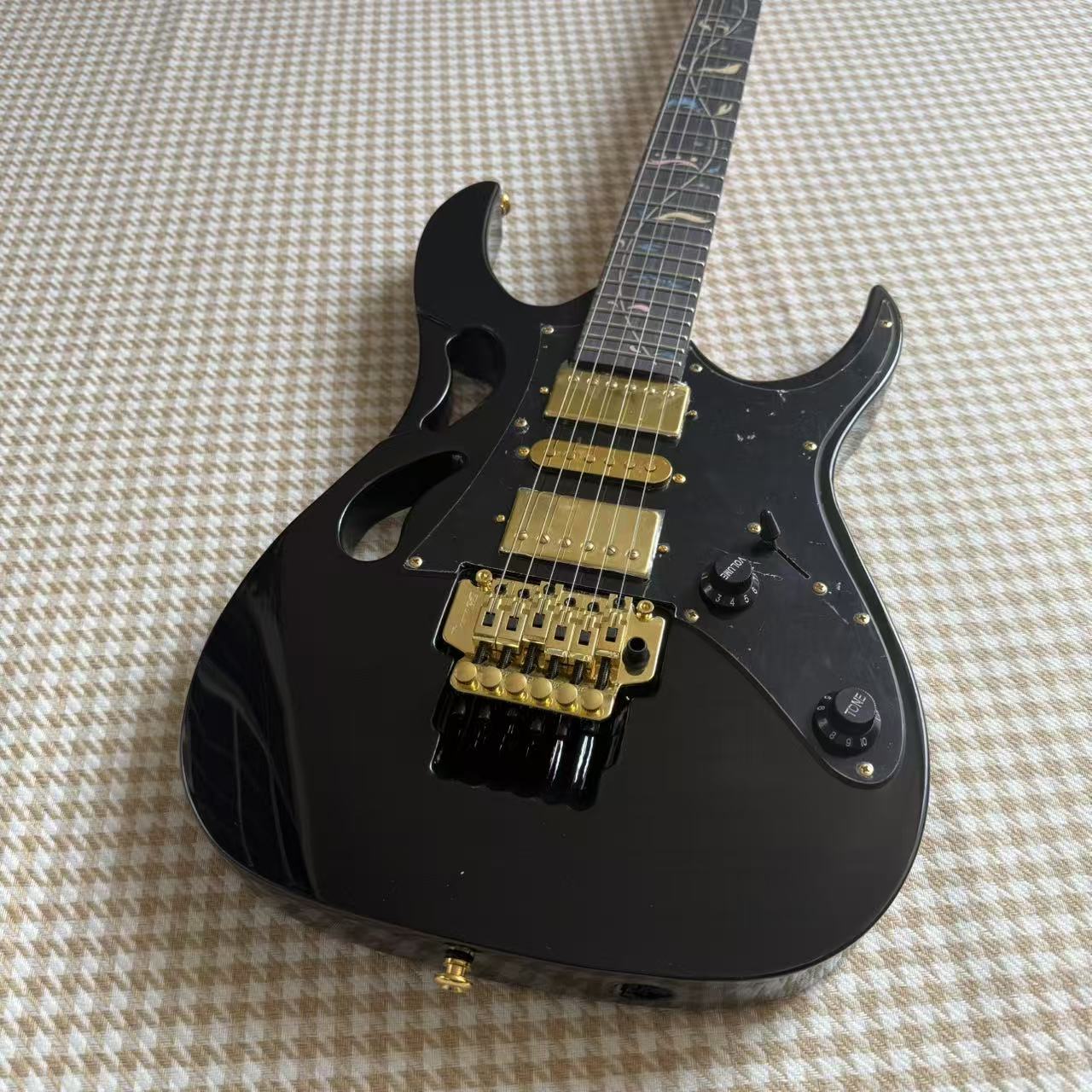 Black Ibanez JEM Style Guitar