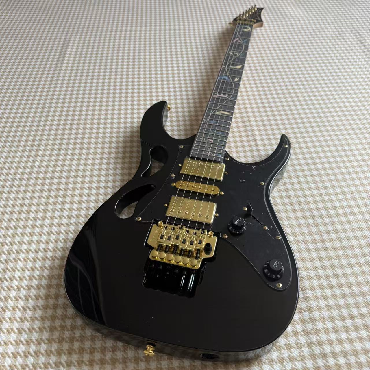 Black Ibanez JEM Style Guitar