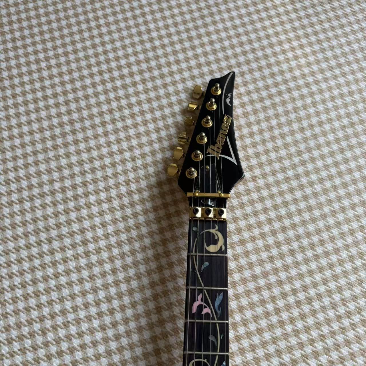 Black Ibanez JEM Style Guitar