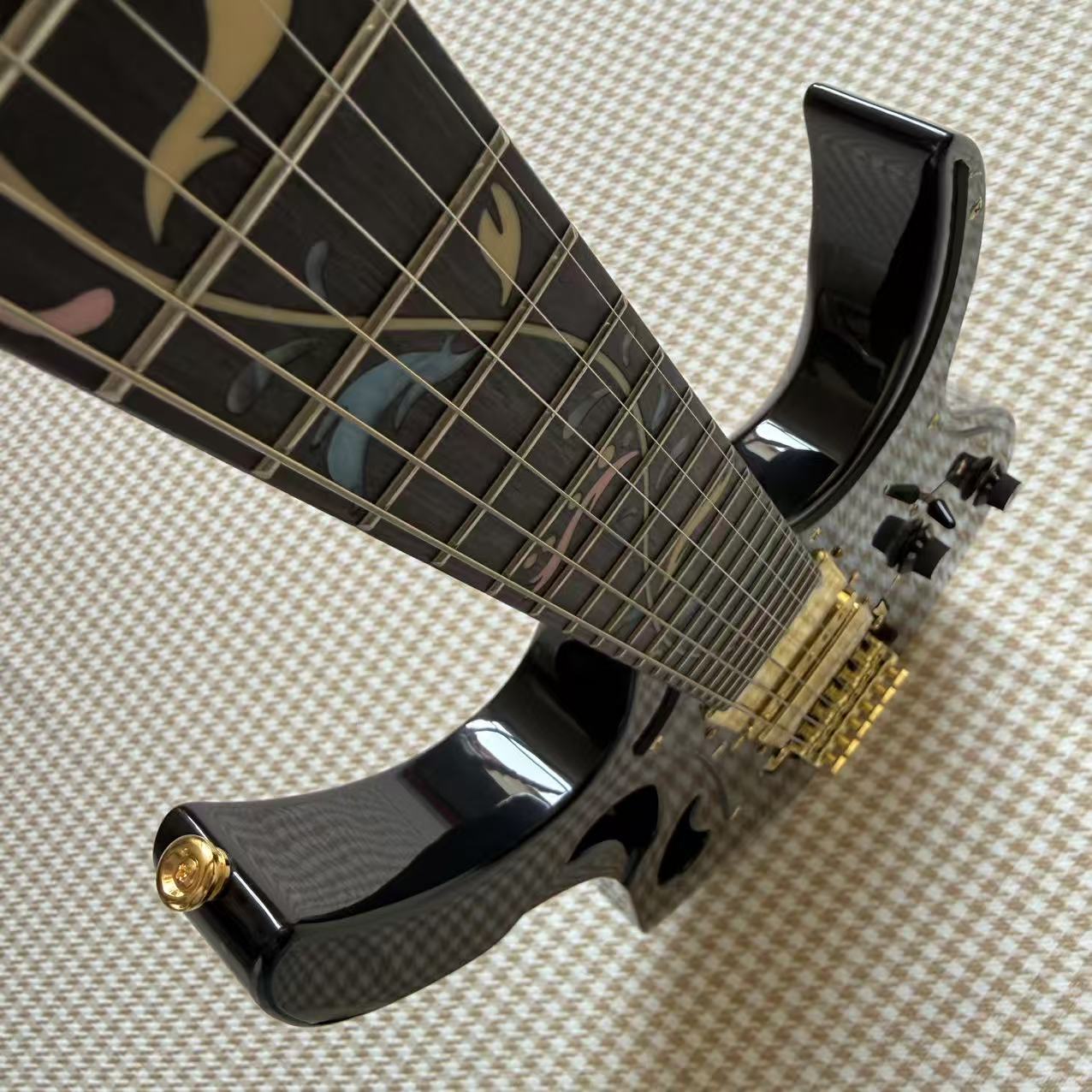 Black Ibanez JEM Style Guitar