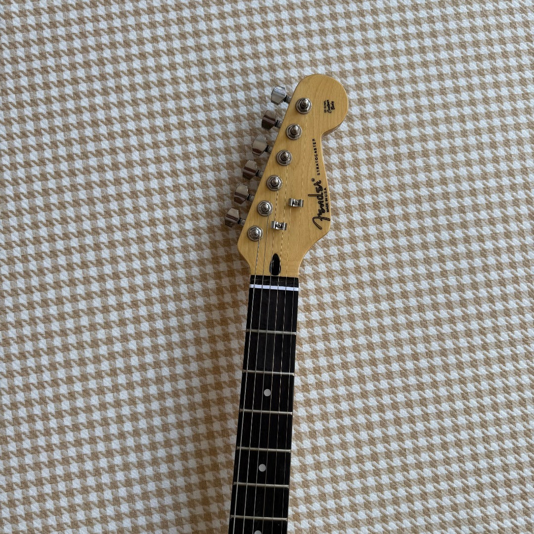 Neon Blue & Black Stratocaster Style Guitar