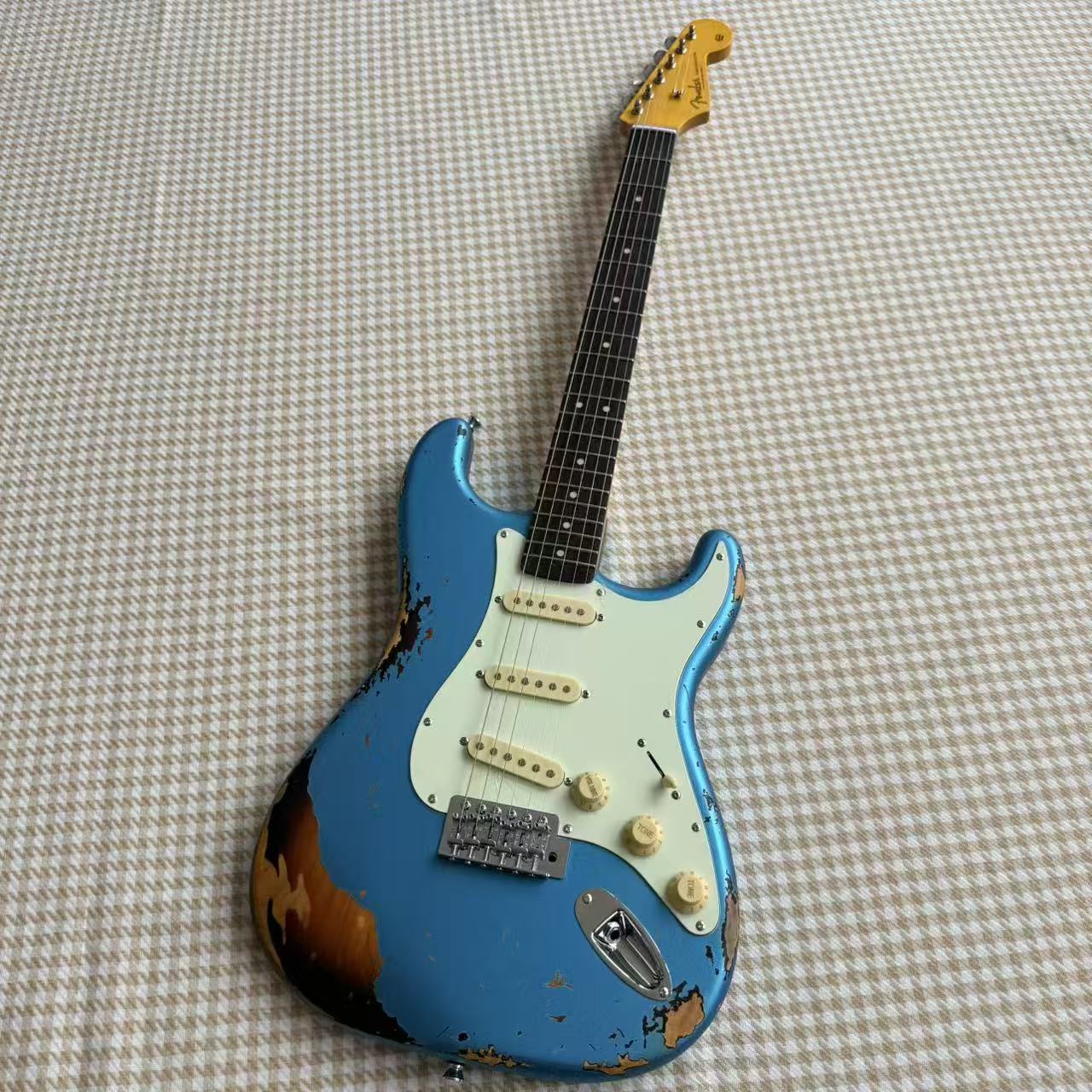 Relic'd Blue Fender Stratocaster Guitar